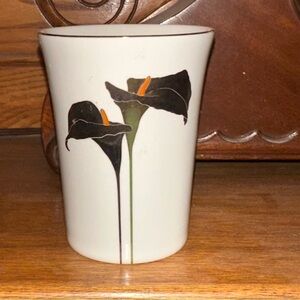 Otigari Golden Calla Cup Tumbler Bathroom Vanity ceramic cup